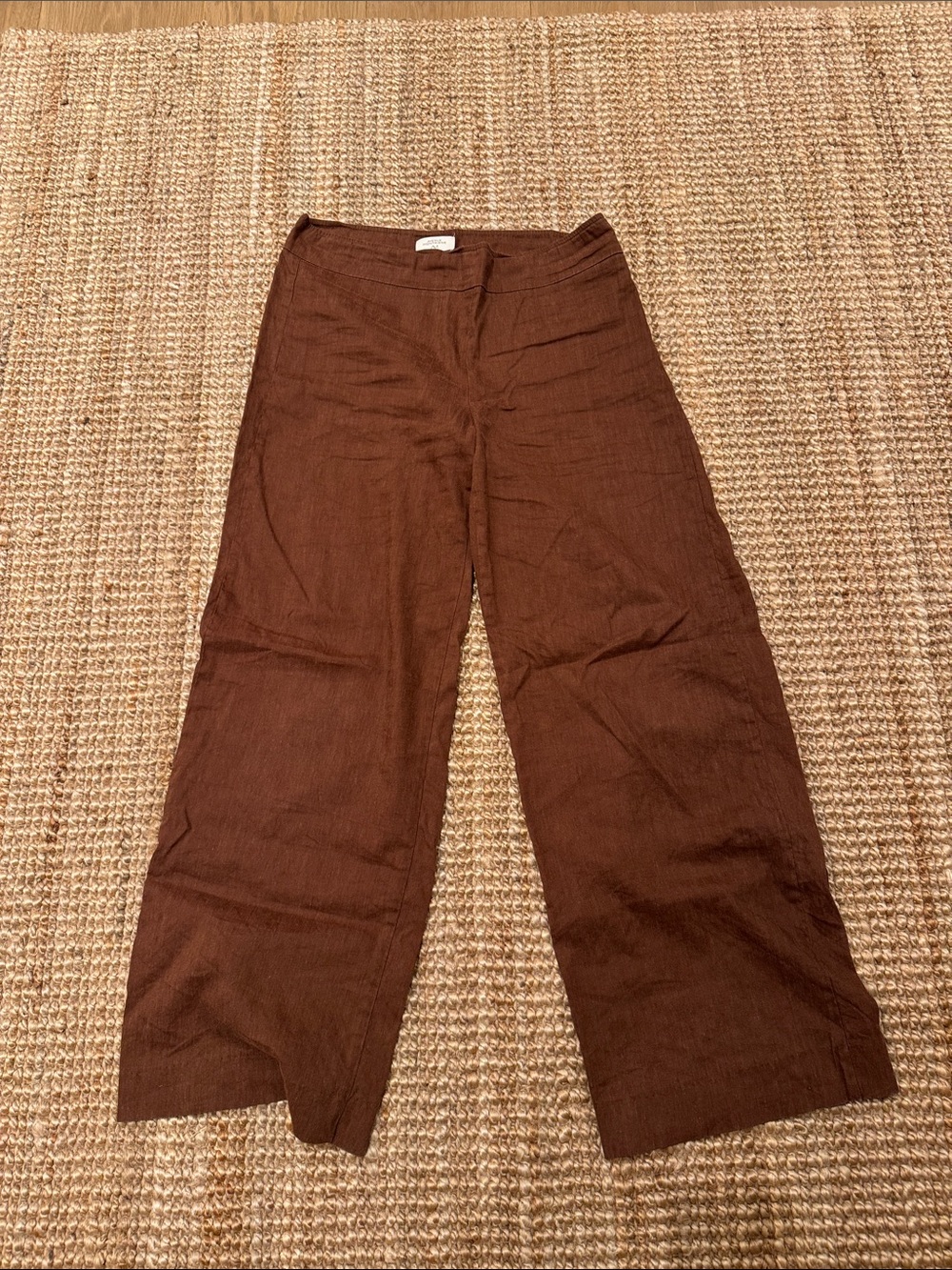 Women's Brown Wide-Leg Boot Cut Pants